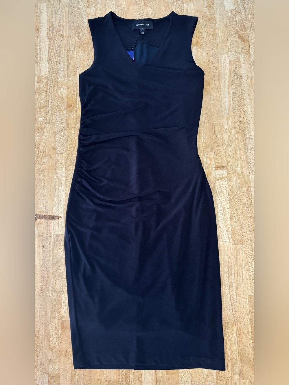 NWT Honeylove Sleek Black Midi Sheath Dress